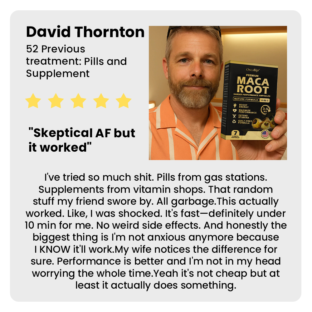 Oveallgo® Maca Root HARDER Performance Ampoules Plus