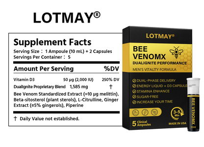 Lotmay® Bee VenomX DualIgnite Performance System For Prostate Relief. Stamina Support