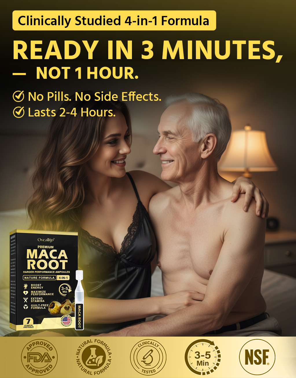 Oveallgo® Maca Root HARDER Performance Ampoules Plus